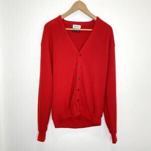 Vintage Bullock’s Cardigan Sweater Mens Large Red